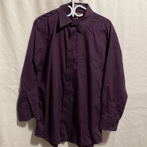 Purple long sleeve dress shirt